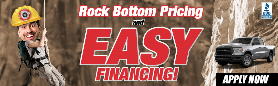 Rock Bottom Pricing and Easy Financing.